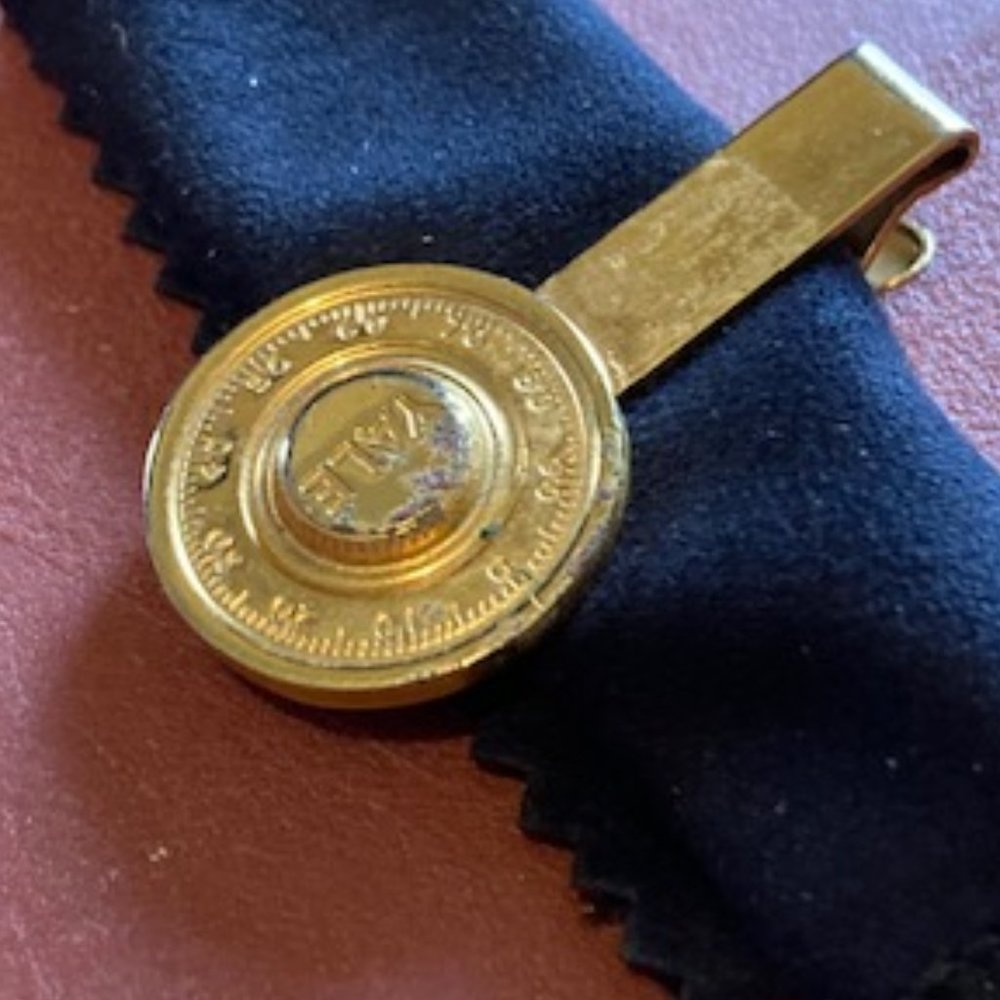 Combination lock tie clip